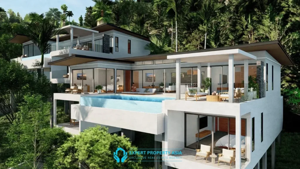 Four-Bedroom Panoramic Sea-View Villa- Chaweng, Koh Samui