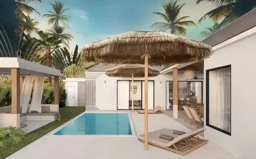 Lamai Tropical Pool Villa, Koh Samui- 3 Bedrooms, Saltwater Pool- Mountain View