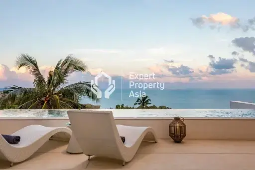 Stylish Three-Bedroom Sea-View Duplex Pool Villa, Koh Samui