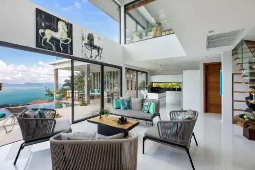 Three-Bedroom Panoramic Ocean-View Pool Villa, Maenam, Koh Samui