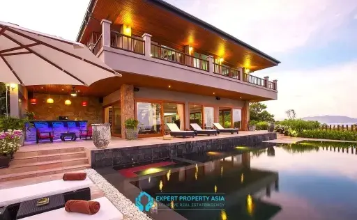 Four-Bedroom Panoramic Sea-View Villa- Plai Laem, Koh Samui