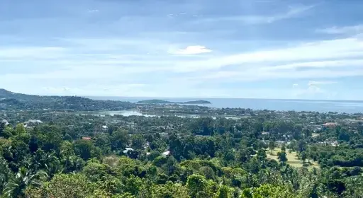 Elevated Sea View Land with Chanote Title in Chaweng, Koh Samui