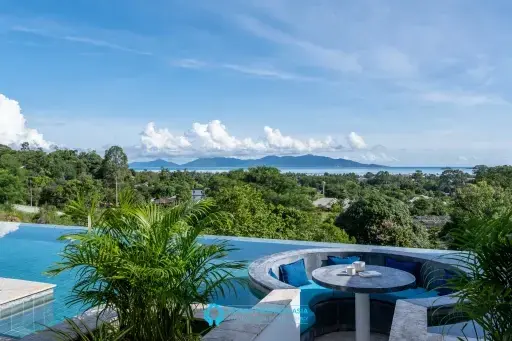 Three-Bedroom Panoramic Sea-View Villa- Bophut, Koh Samui