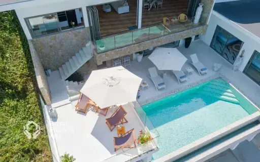 Bophut Hillside: Five-Bedroom Ocean-View Villa with Infinity Pool, Koh Samui