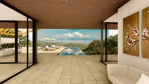 Three-Bedroom Panoramic Sea-View Villa- Bophut, Koh Samui