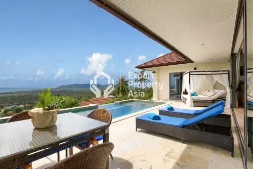 Panoramic Sea-View Five-Bedroom Infinity Pool Villa in Lamai, Koh Samui